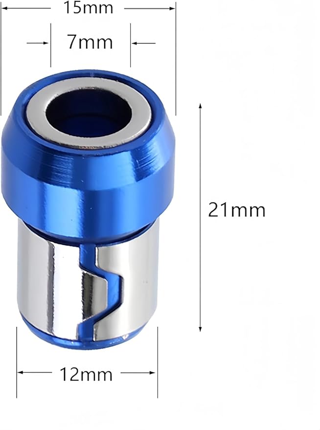 5pcs 1/4 Inch Magnetic Screw Ring Metal Bit, Magnetic Ring for 6.35mm Shank Drill Bit Magnet Powerful Ring Removable for Hex Screwdriver and Power Bits