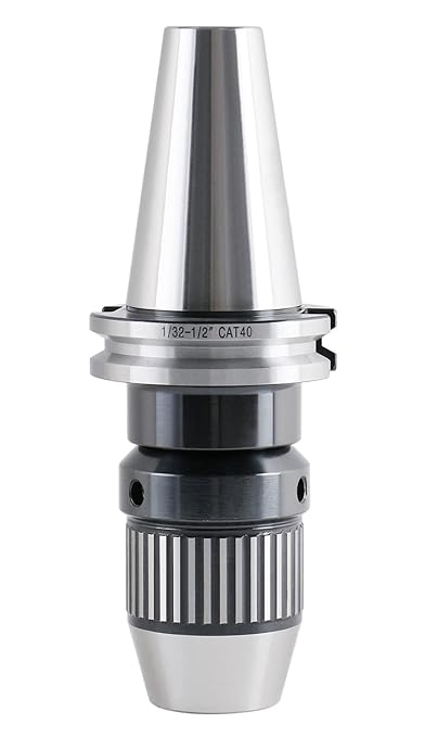 Accusize Industrial Tools 0-1/2'' Cat40 CNC Integral Keyless Drill Chuck, 0222-0890