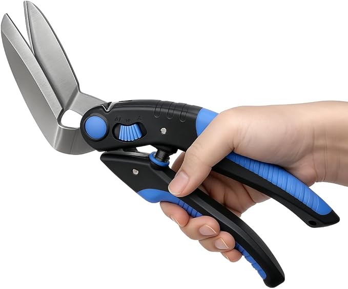 10In Multipurpose Heavy Duty Scissors竊똗tility Industrial Scissors- Stainless Steel with Serrated Blade, Perfect for Thick Fabrics, Leather, Cardboard, Wood, Carpets and Industrial Shears