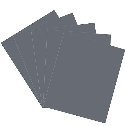 5000 Grit Sandpaper, 9 x 11 Inch Wet Dry Sand Paper Hand Abrasive Sanding Sheets for Wood Metal Automotive Sanding and Polishing, Extra Fine - 5 Sheets