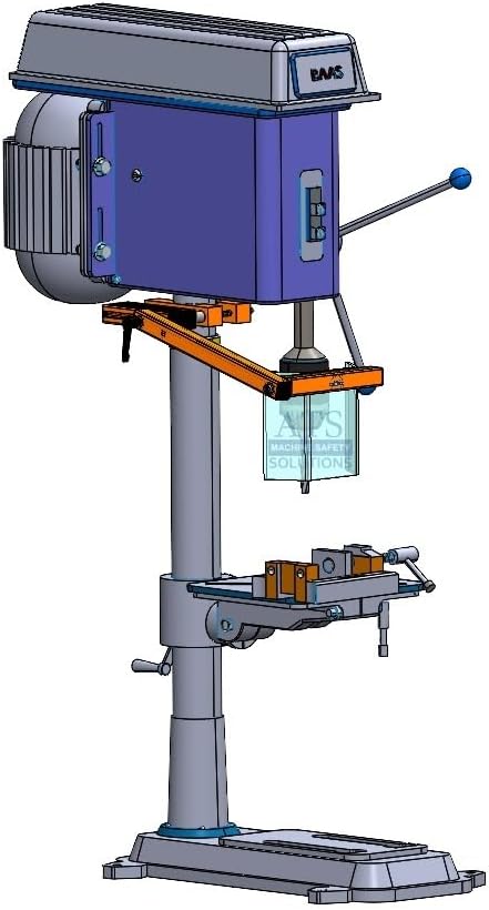 ATS Safety, Drill Press Guard, Part # DPG-ES1 fits Machines with Column Diameters of 2.0-4.0 inches, Safety Accessories Made in USA