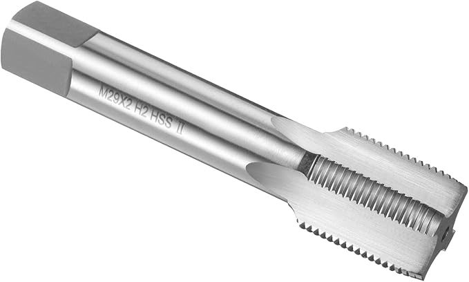 uxcell Hand Plug Tap M29 x 2 H2 Metric Thread Plug Style Taps Straight Flute Screw Tapping Threading Tool High Speed Steel HSS6542