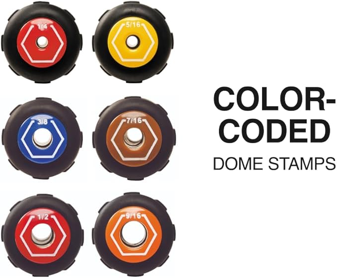 Klein Tools 65456 Hollow-Shaft Nut Driver Set, Heavy-Duty, Color-Coded Hex Sizes 1/4 to 9/16-Inch, Cushion-Grip Handles, 6-Piece