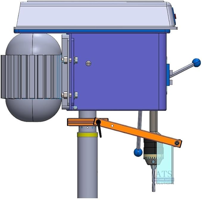 ATS Safety, Drill Press Guard, Part # DPG-ES1 fits Machines with Column Diameters of 2.0-4.0 inches, Safety Accessories Made in USA