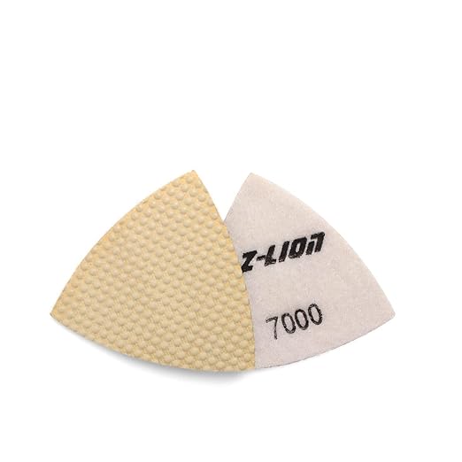 Diamond Triangular Polishing Pads Glass Triangular Sanding Pads, for Concrete Granite Marble Glass (7000 Grit)