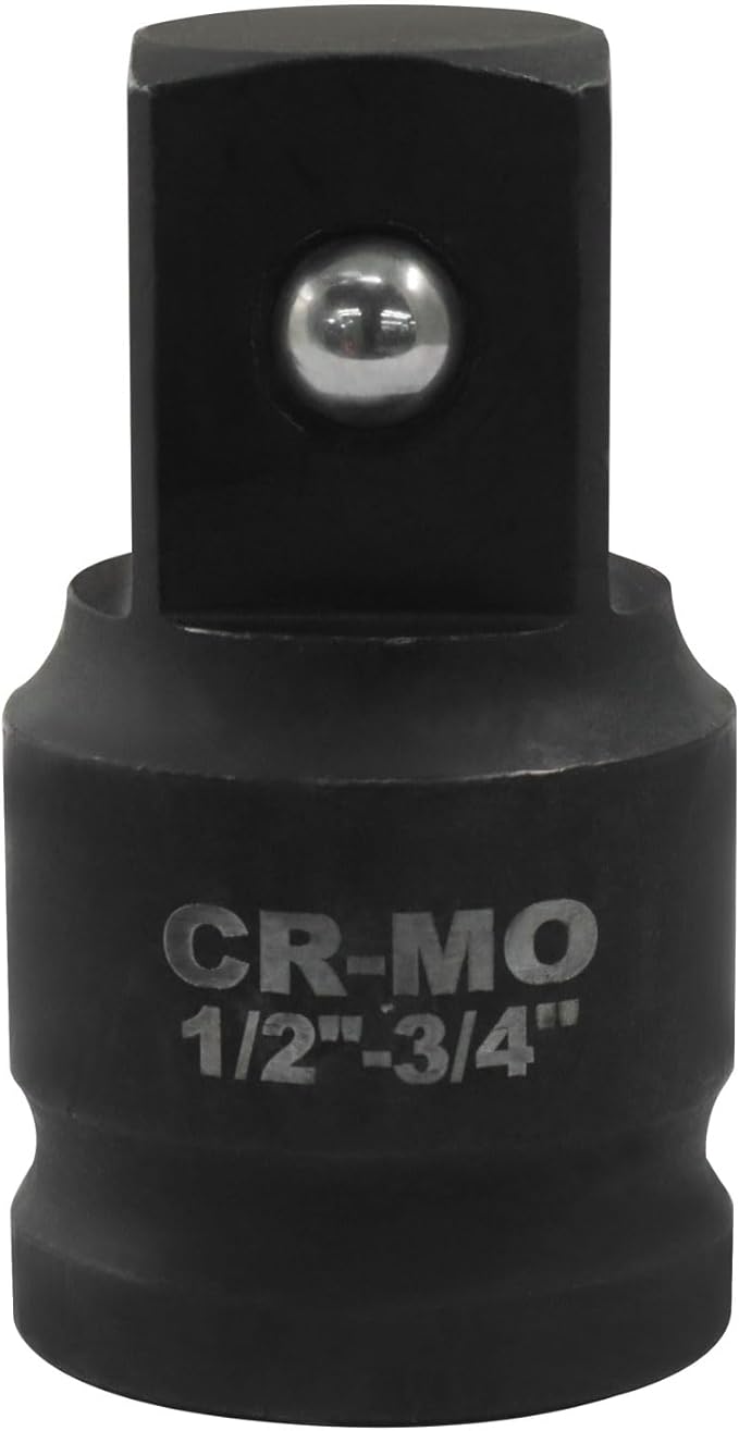 1/2" Female to 3/4" Male Impact Socket Adapter, Black Wrench Socket Adapter For Impact Driver
