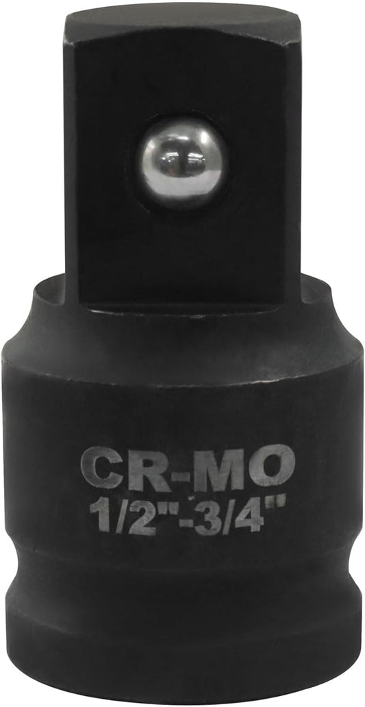 1/2" Female to 3/4" Male Impact Socket Adapter, Black Wrench Socket Adapter For Impact Driver