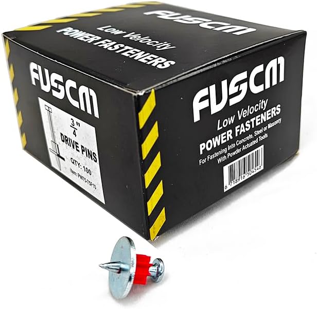 3/4" Powder Actuated Fasteners, Drive Pins with 3/4" Washer, PW75-75F10, 100pcs/pack