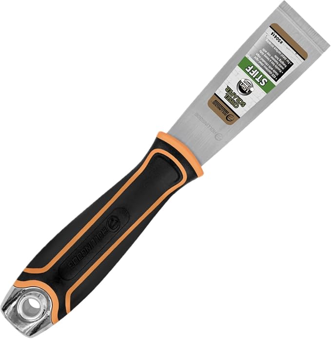 ROLLINGDOG 1.5 Inch Stiff Putty Knife - Stainless Steel Chisel Paint Scraper Tool for Wallpaper Stripping(Pack of 12)