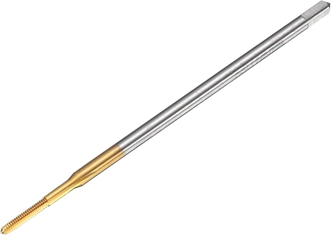 uxcell Metric Thread Tap M2 x 0.4 H2 80mm Straight Flute Screw Thread Milling Machine Taps Threading Tapping Repair Tool
