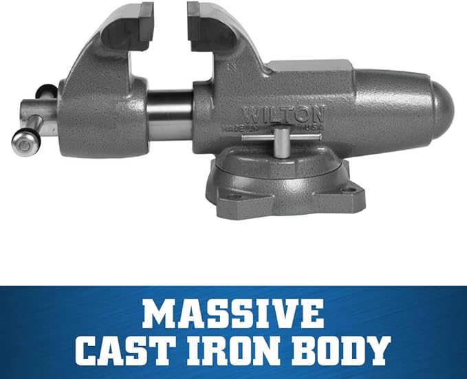 Wilton Machinist Bench Vise, 5" Jaw Width, 8" Jaw Opening, 4-1/4" Throat (Model 500S)