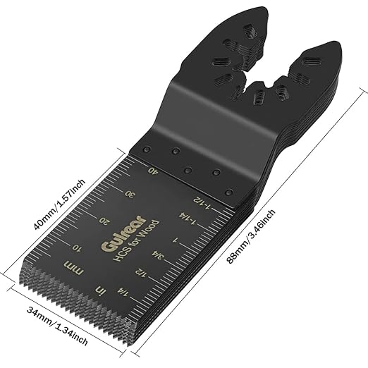 100Pcs Universal Oscillating Tool Oscillating Saw Blades,Oscillating Multitool Blades,Multi Tool Blades Kits,for Dewalt Ryobi Milwaukee tools for Cut Wood,Plastic&Metalm Ideal wood working accessories