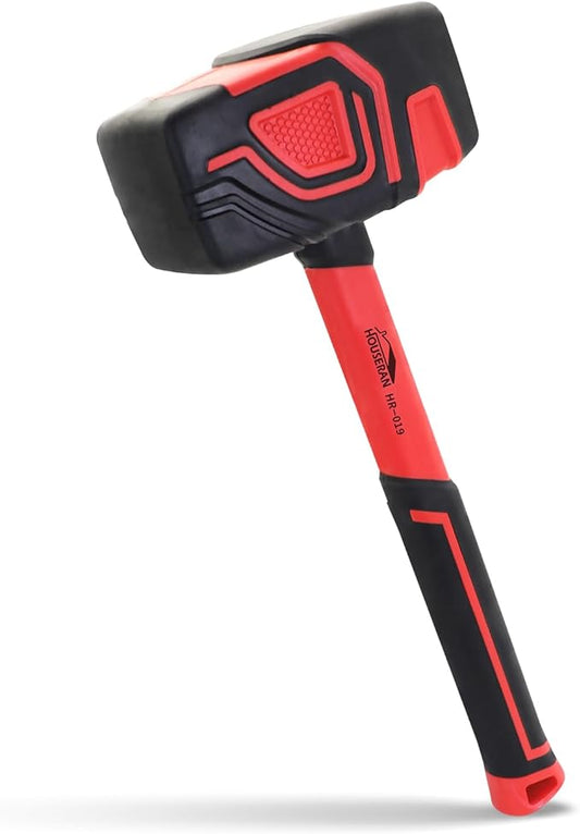 Mallet, 36 oz Mallet Hammer, Soft Face Hammers, Rubbers Hammers, Rubber Mallets Hammer, Rubber Mallets For Woodworking, Crafts, Jewelry Making, Red and Black(1011g)