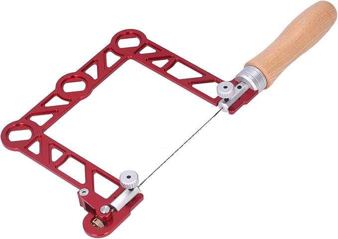 Hand Coping Saw, Mini Coping U Shape Handsaw with Wooden Handle, for Jewelry Making, Woodworking (4 Inch)