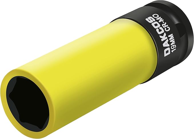 19mm Impact Lug Nut Socket, 1/2 inch Drive, With Protective Sleeves,CR-MO