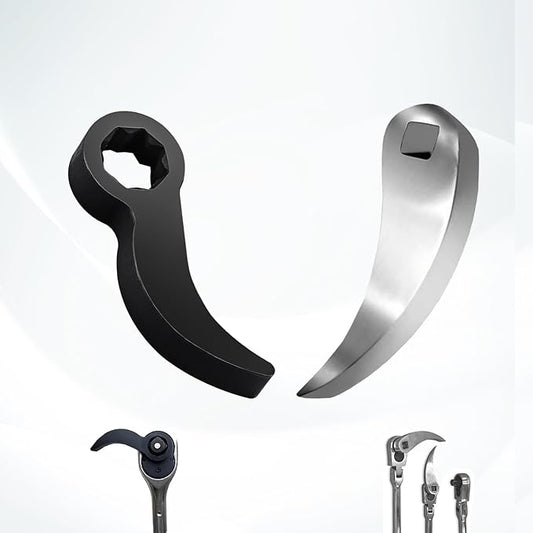 2 Pack Pry Bar Wrench Adapter & Ratchet Pry Bar Attachment - Adjustable Angle Head, Extra-Strong Axle Removal Tool for Tight Spaces (3/8"+1/2")