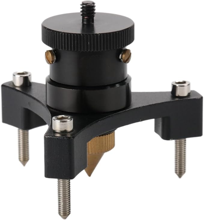 Mini Prism Tribrach for Total Station Surveying with Rotating Design 1/4"-20 Thread and Copper Plummet, Tribrach for Total Station Surveying