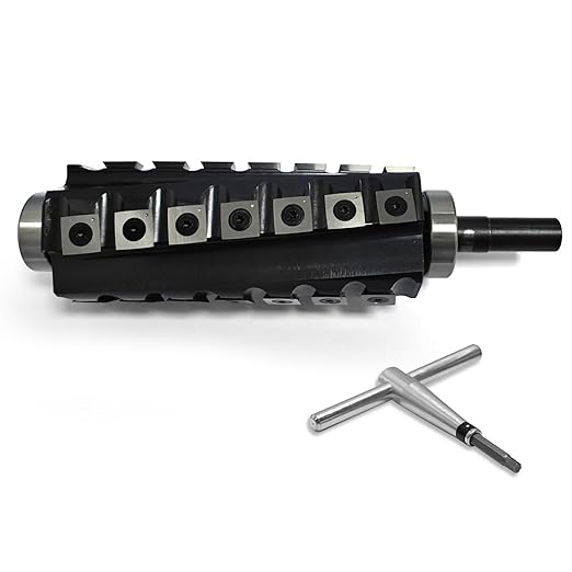 6 Inch Spiral Cutter Head for Jet 6??jj-6csdx Long Bed Jointer Woodworking Spiral Helical Cutterhead with 28 Pieces Reversible Carbide Inserts