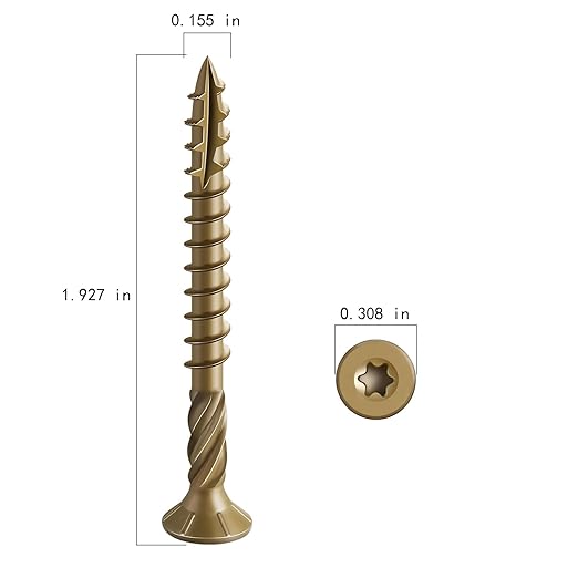 #8 * 2" Deck Screws, (777pcs) 5 lbs.Exterior Wood Screws, Rust Resistant Epoxy Coated, Bronze, T20 Star Bit
