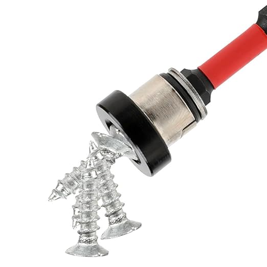 5pcs Magnetic Drywall Screw Setter Bits ??Adjustable Depth PH2 Positioning Bits with Removable Aluminum Collar, S2 Steel Hex Shank for Sheetrock and Plasterboard Screws (10pcs 2")