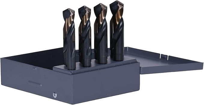 Century Drill & Tool, 44408, 8 PC Set,Silver & Deming,High Speed Drills, Cobalt Steel