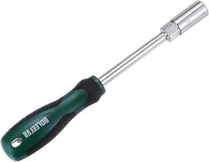 HARFINGTON Metric Nut Driver 12mm CR-V Non-Magnetic Tip Hollow Shafts Hex Socket Screwdriver with Non-Slip Handle for Automobile Repair