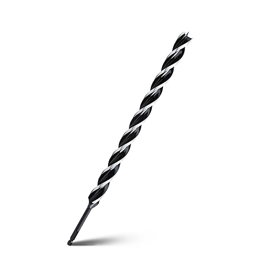 4/5" x 17" Auger Drill Bit for Wood, Hex Shank Tri Flute Ship Auger Long Drill Bit for Soft and Hard Wood,Tree Stump,Plastic,Drywall and Composite Materials