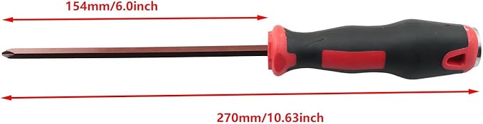 Knockout Screwdriver High Hardened S2 Shank Alloy Phillips Head Soft Cover Rubber Handle For Mechanical Hardware Slotting Removal Maintenance