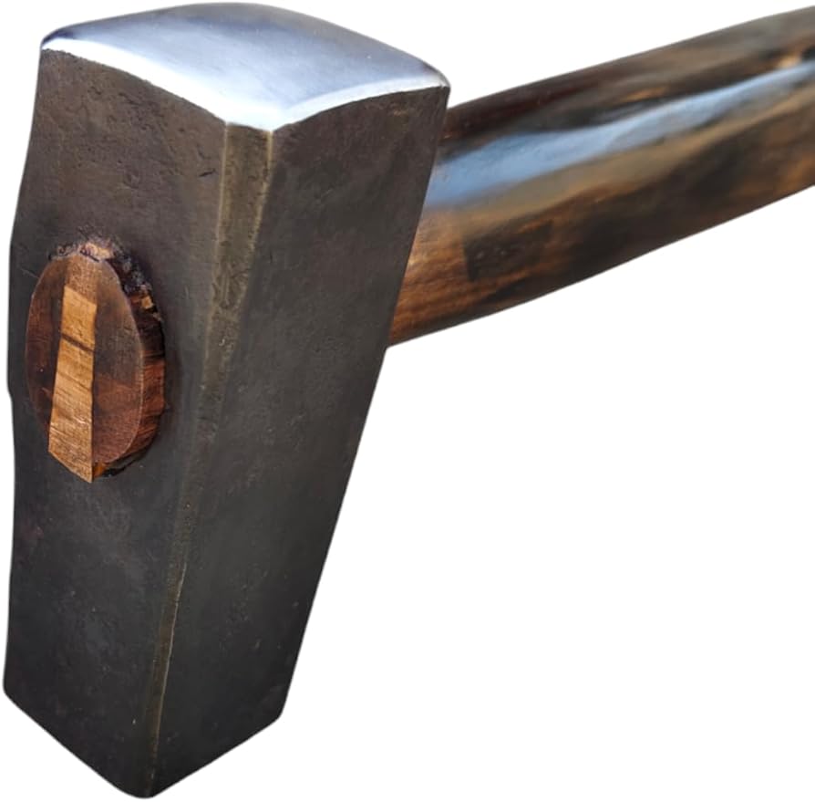 3lbs dog head Old iron hammer, Forging dog head Tools Best Item,Vintage Blacksmith Set Hammer, Blacksmith Hammer, Forge Anvil Tools Heavy Duty Sledgehammer, Wooden Handle, Steel Head,