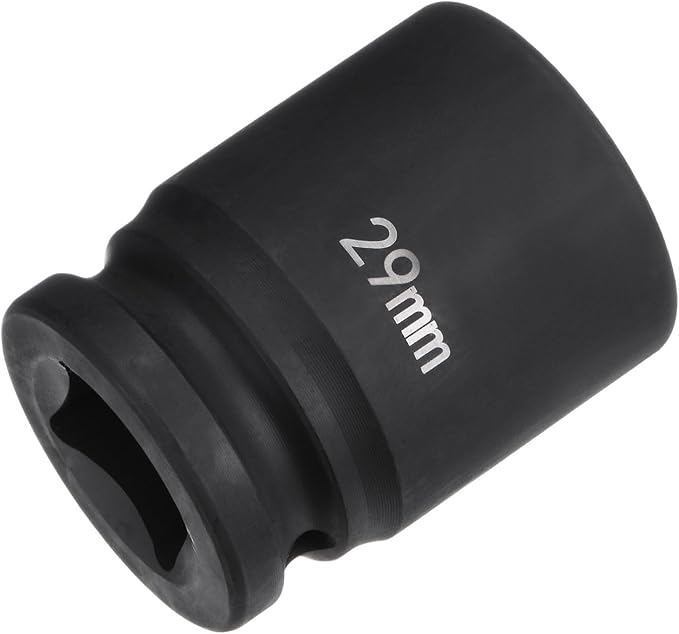 HARFINGTON 6-Point Impact Socket 3/4" Drive 29mm Metric 40Cr Alloy Steel Spindle Axle Nut Impact Socket