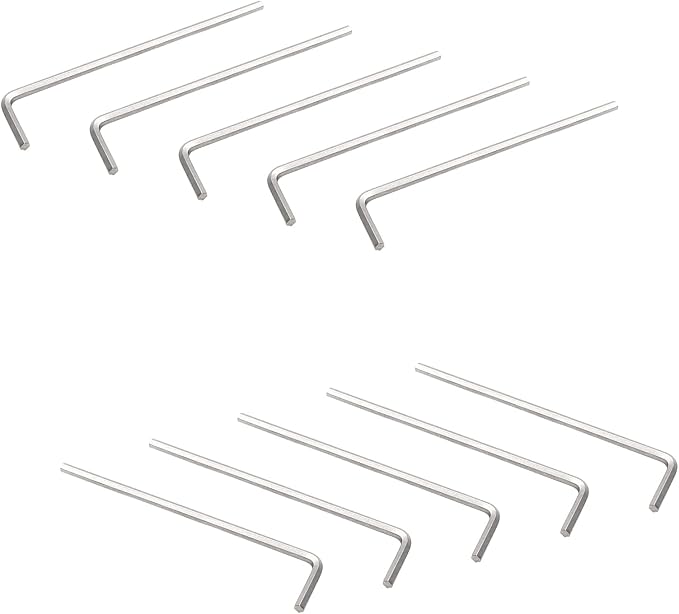Litoexpe 10 Pieces 5/64" Hex Key Wrench, L Shape Allen Wrench, Chrome Vanadium Steel