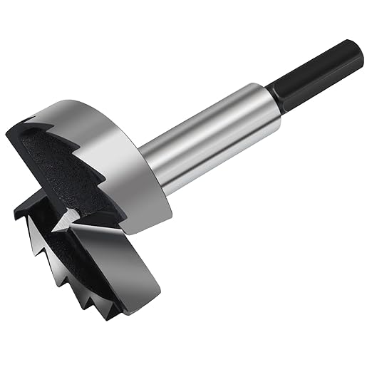 1-7/8 Inch Forstner Drill Bit for Woodworking, 1-7/8" Forstner Bit Wood Drill Bits for Holes, Hinge Cutter for Hard Wood, Plastic, Plywood HEX Shank