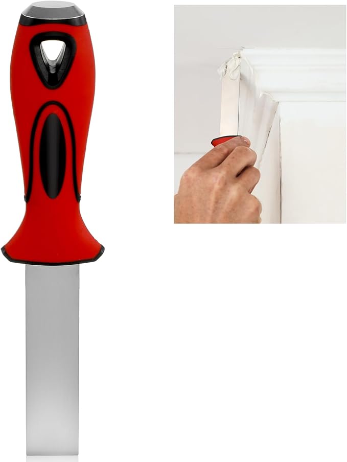 Lothee 1" Rectangle Drywall Joint Knife Metal Hammer End Professional Finishing Tools High-quality Drywall Knife for Work in Narrow Spaces Plasterboard