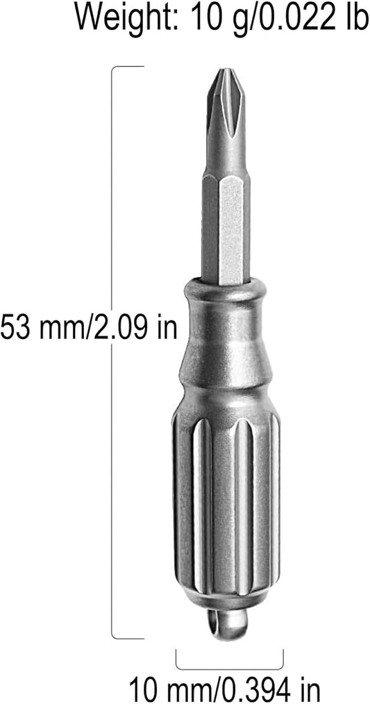 Titanium Alloy Screwdriver S2 Steel Bit High Hardness Non-Slip Tungsten Head Window Breaker Versatile EDC Tool