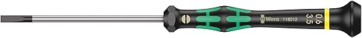 Wera 05118012001 Kraftform Micro 2035 Slotted Electronics Precision Screwdriver, 3.5mm Head, 80mm Blade Length