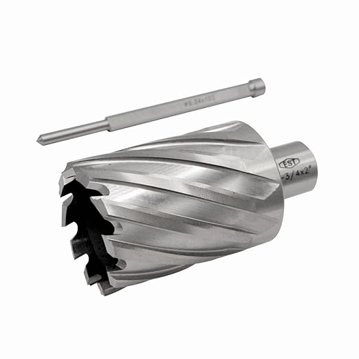 HSS M2AL Annular Cutter 2" DOC with 3/4" Weldon Shank for Magnetic Drill Press by EST (D1-3/4" X 2")