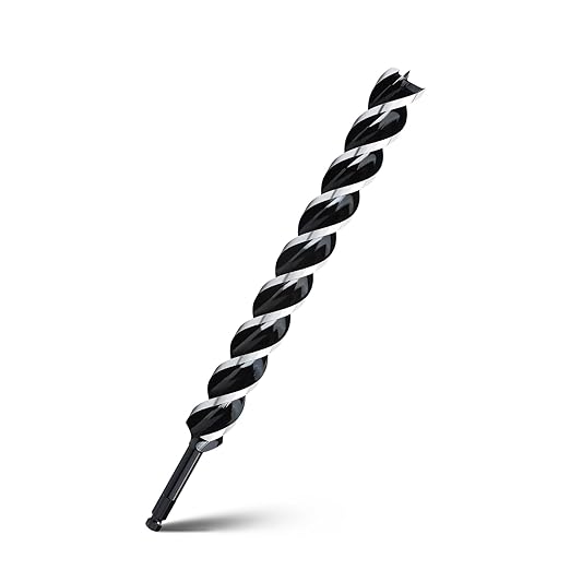 1-9/16'' x 18'' Auger Drill Bit for Wood, Hex Shank Tri Flute Ship Auger Long Drill Bit for Soft and Hard Wood,Tree Stump,Plastic,Drywall and Composite Materials