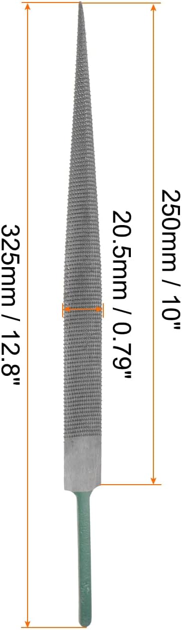 HARFINGTON Hardwood File 10" High Carbon Hardened Steel Fine Teeth Woodworking Hand Rasp for Carving