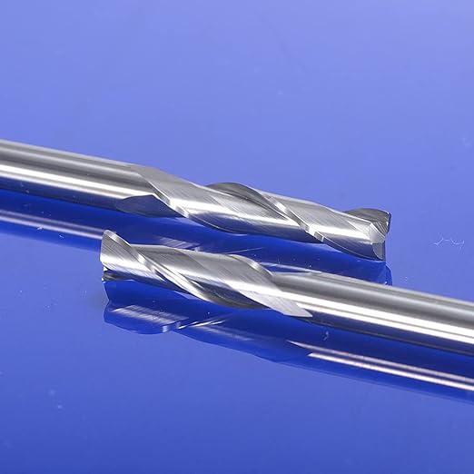 HOZLY CNC Router Bits Set 1/8" Shank, Two Flutes Upcut Spiral (CED: 1mm 1.5mm 2.0mm 2.5mm 3.175mm), Carbide End Mill for PVC Wood Carving Engraving MDF Cutting, 10 PCS