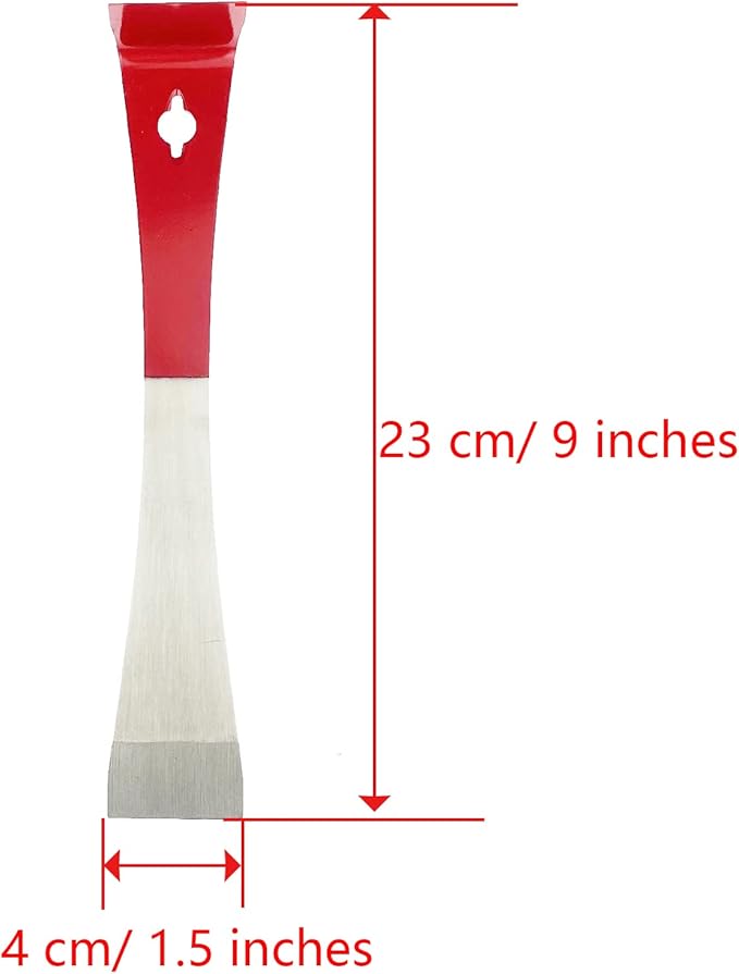 4 Pack Steel Beekeeping Hive Tool Hive Scraper Tool Bee Frame Lifter and Scraper Equipment for Beekeepers, 2 Types