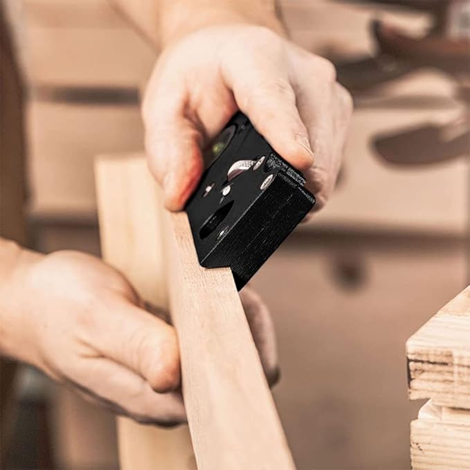 Chamfer Plane for Wood, Hand Corner Planer with Auxiliary Locator, Hand Planer for Quick Edge Planing and radian Corner Plane Trimming, Wood Edge Corner fflattening Tool for DIY Woodworking (Black)