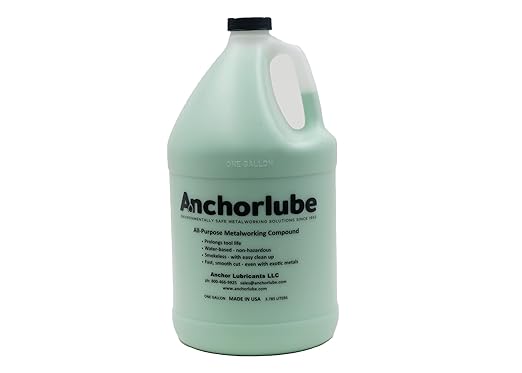 Anchorlube All-Purpose Metalworking Compound 1 Gallon - Water-Based Cutting Fluid for Drilling, Tapping, Sawing - Great on Stainless Steel | No Oil