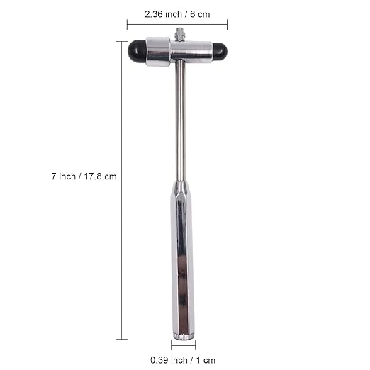 Buck Neurological Hammer, Tromner Reflex Hammer with Needle and Brush, for Neurologic Reflex Diagnosis and Testing