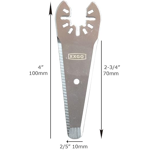 XXGO 8 Pcs Oscillating Tool Scraper Blades to Remove Caulking Adhesive Glue Sealant Paint Foam Glaze for Removal Cutting Cleaning Stripping for Dewalt Milwaukee Ryobi Bosch Dremel Rockwell XG8201