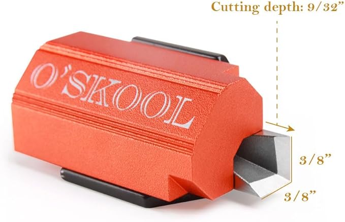 O'SKOOL Corner Chisel, Square Mortise Chisel for cabinet making, Door Hinges, squaring hinge recesses, Framing, and General Woodworking, DAB020