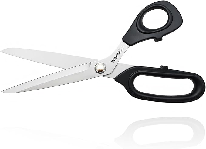 TONMA Sewing Scissors [Made in Japan] 10-Inch Precision Ultra Edge Fabric Scissors, Japanese SG2 Stainless Steel Dressmaker Tailor Shears for Cutting Cloth Denim, Right Handed