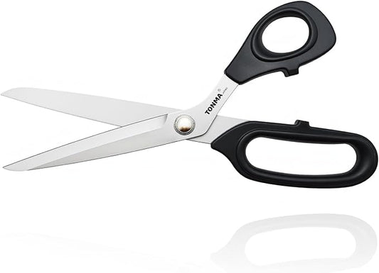 TONMA Sewing Scissors [Made in Japan] 10-Inch Precision Ultra Edge Fabric Scissors, Japanese SG2 Stainless Steel Dressmaker Tailor Shears for Cutting Cloth Denim, Right Handed