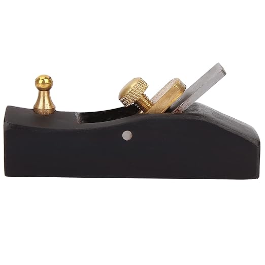 Woodworking Hand Plane with Ebony Wood and Manganese Blade for Smoothing and Trimming(80 mm)