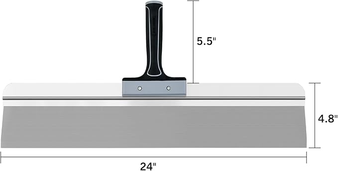 ROLLINGDOG 24 Inch Taping Knife - Drywall Taping Knife,Threaded End Can be Attached to Extension Pole,Stainless Steel Blade,Ideal for Skimming and Smoothing Walls and Ceilings