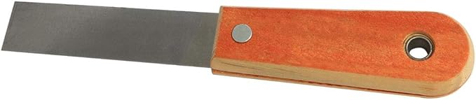 LQ Industrial Wall Scraper 2PCS 1Inch Cr-V Steel Stiff Putty Knives Putty Scrapers with Wooden Handle